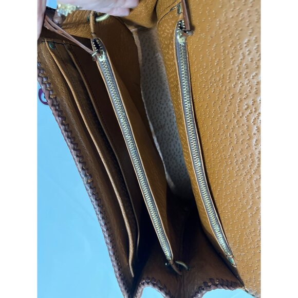 Vintage Southwestern Tooled Leather Shoulder Bag With Floral Design - Picture 13 of 14